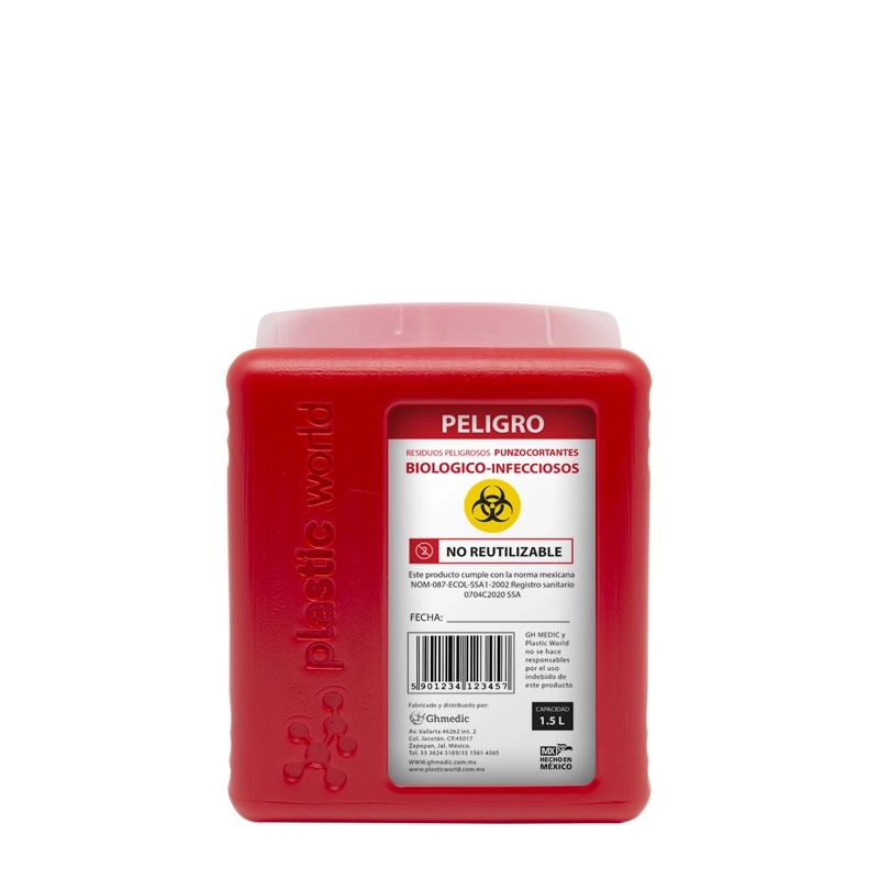 Recolector de punzocortantes 1.5lts
