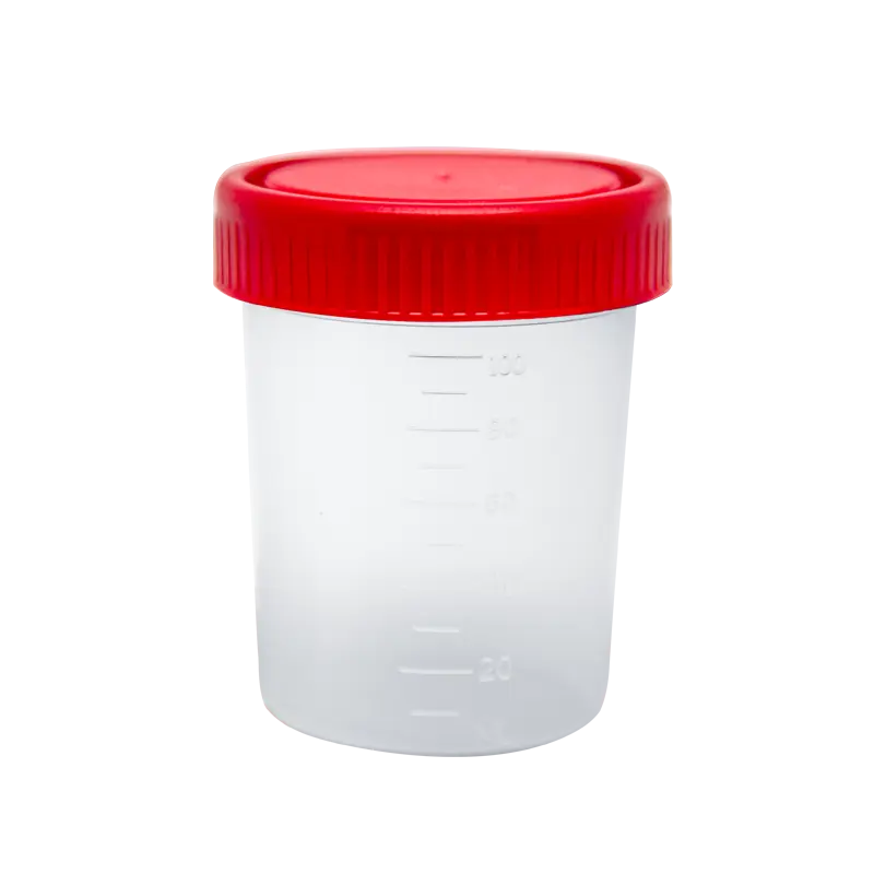 Vaso recolector tapa roja no esteril 100ml